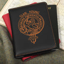 Young Clan Crest Leather Passport Cover