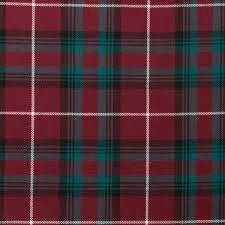Wool Tartan Tie with Clan Crest Clip