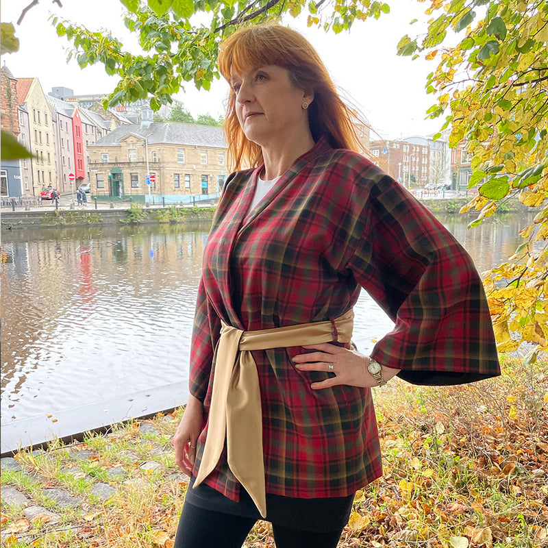 Silk Lined Loretto Jacket - Custom made in your choice of Tartan