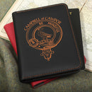 Campbell of Cawdor Clan Crest Leather Passport Cover