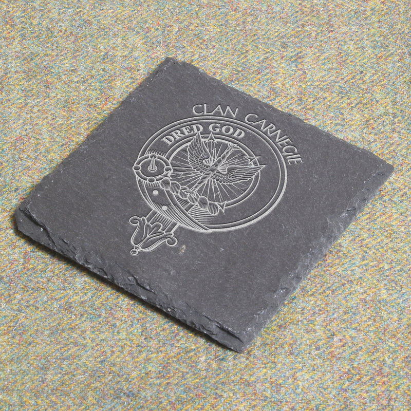Carnegie Clan Crest Slate Coaster