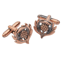 Traditional Thistle Cufflinks in Copper or Pewter showcasing a stylish design and elegant finish.