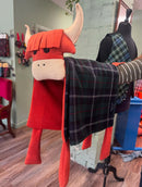 Highland Cow Tartan Baby Blanket