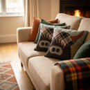 Highland Cow Cushion Cover - pick a tartan