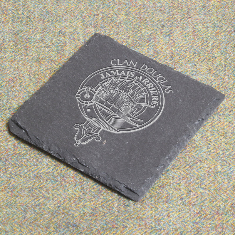 Douglas Clan Crest Slate Coaster