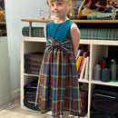 Girls Tartan and Velvet Dress (age 2 - 10) - Any Tartan