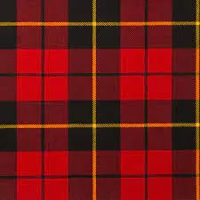 Wool Tartan Tie with Clan Crest Clip