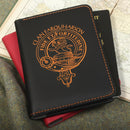 Farquharson Clan Crest Leather Passport Cover