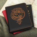 Fleming Clan Crest Leather Passport Cover