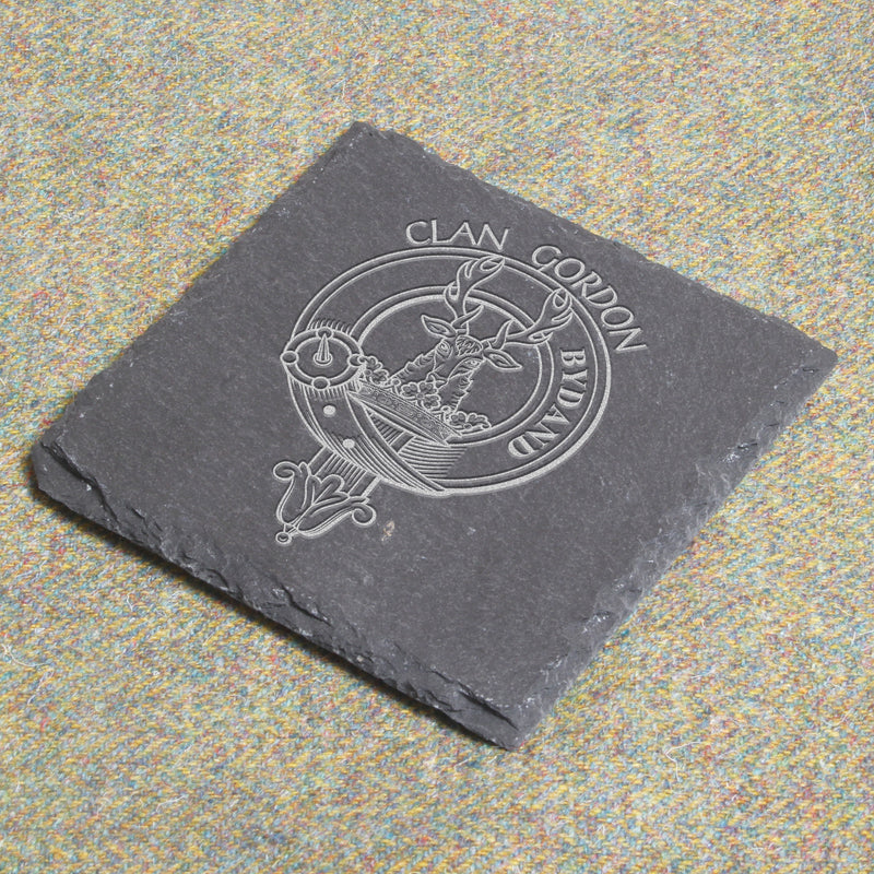 Gordon Clan Crest Slate Coaster