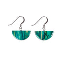 Heathergems Half Circle Earrings featuring handcrafted Scottish design and unique colors, perfect for a personal gift.