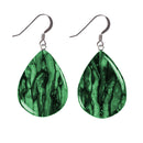 Heathergems Large Teardrop Earrings featuring uniquely handcrafted Scottish heather gems set in sterling silver, perfect for adding elegance to any outfit.