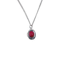 Heathergems Locket Pendant, a handcrafted silver plated locket from Scotland, featuring unique Heathergems, perfect for personal gifting with dimensions 15 x 11 mm.