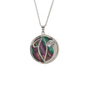 Heathergems Mackintosh Pendant handcrafted in Scotland, featuring unique colours from compressed heather, inspired by artist Charles Rennie Mackintosh.