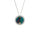 Heathergems Ness Satin Pendant featuring unique hand-harvested heather compressed into a gem set in sterling silver, handcrafted in Scotland.