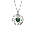 Heathergems Ochil Pendant - handcrafted Scottish jewelry featuring a decorative silver plated design, perfect as a unique gift.