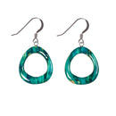 Heathergems Triangle Drop Earrings, handcrafted sterling silver jewelry featuring rounded triangle design, unique Scottish craftsmanship.