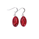 Heathergems Small Oval Earrings featuring unique handcrafted Scottish design in sterling silver.