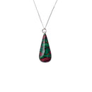 Heathergems Tear Drop Pendant crafted from sustainable Scottish heather, showcased in a stunning sterling silver necklace.