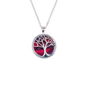 Heathergems Tree of Life Pendant - handcrafted silver plated pendant showcasing beautiful vibrant colors of heather, representing the Tree of Life concept, perfect as a personal gift.
