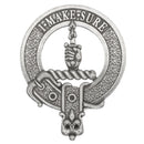 Kirkpatrick Clan Crest Badge in Pewter