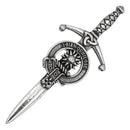Clan Crest Pewter Kilt Pin with MacLeod of Lewis Crest