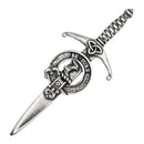 Clan Crest Pewter Kilt Pin with Paisley Crest