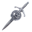 Clan Crest Pewter Kilt Pin with Pollock Crest