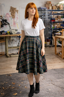 Full Lined Tartan Circle Skirt in Scott Green Modern Tartan.