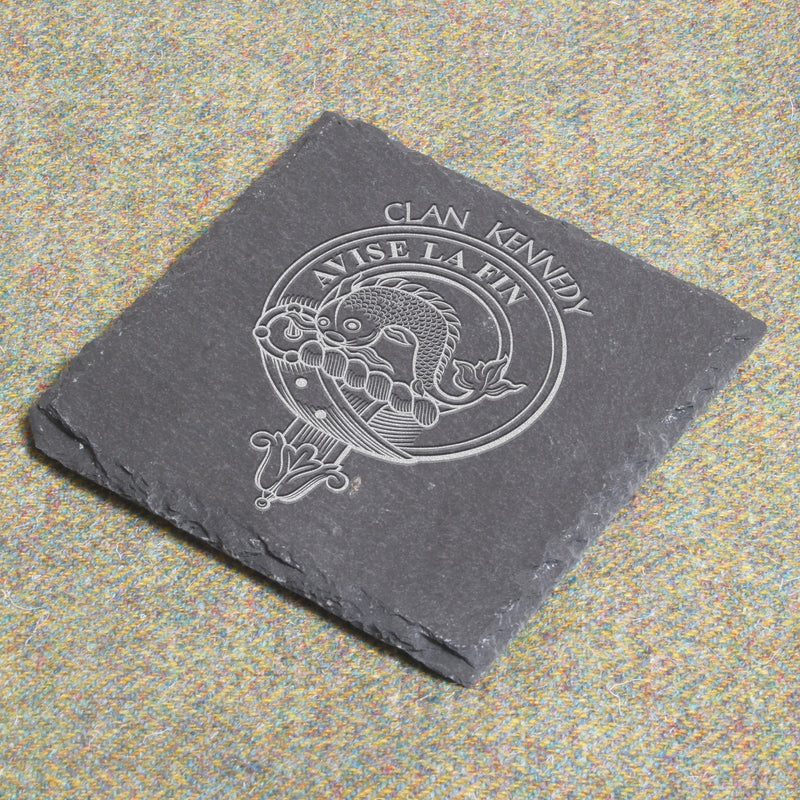 Kennedy Clan Crest Slate Coaster