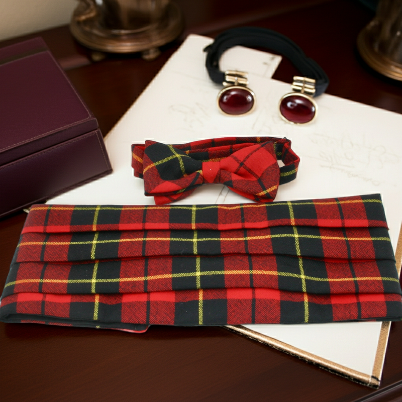 Tartan Cummerbund & Bow Tie Set