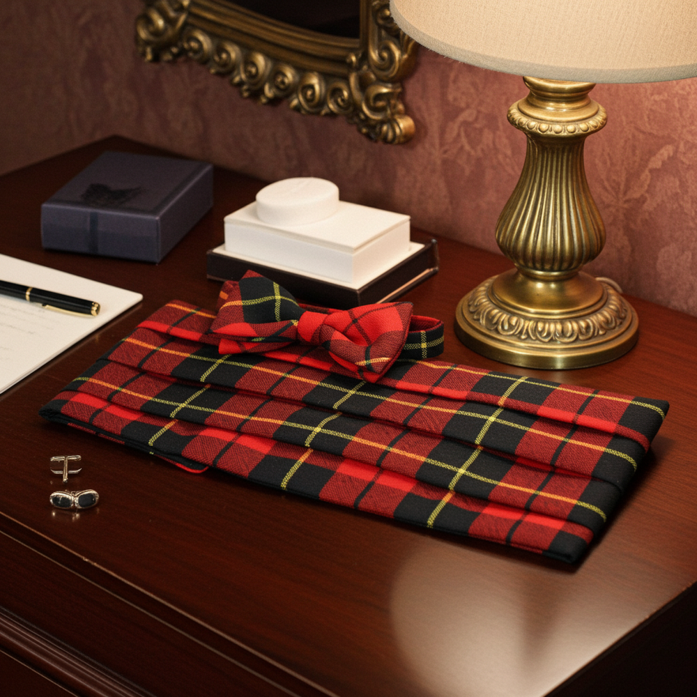 Tartan Cummerbund & Bow Tie Set