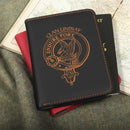 Lindsay Clan Crest Leather Passport Cover