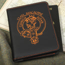 MacAlpine Clan Crest Leather Passport Cover