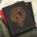 MacInnes Clan Crest Leather Passport Cover