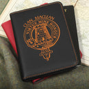 MacLean Clan Crest Leather Passport Cover
