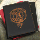 MacNaughton Clan Crest Leather Passport Cover