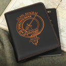 MacRae Clan Crest Leather Passport Cover