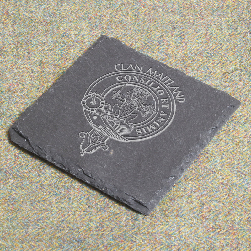 Maitland Clan Crest Slate Coaster