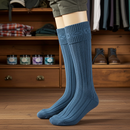 Harris Kilt Hose Ancient Blue