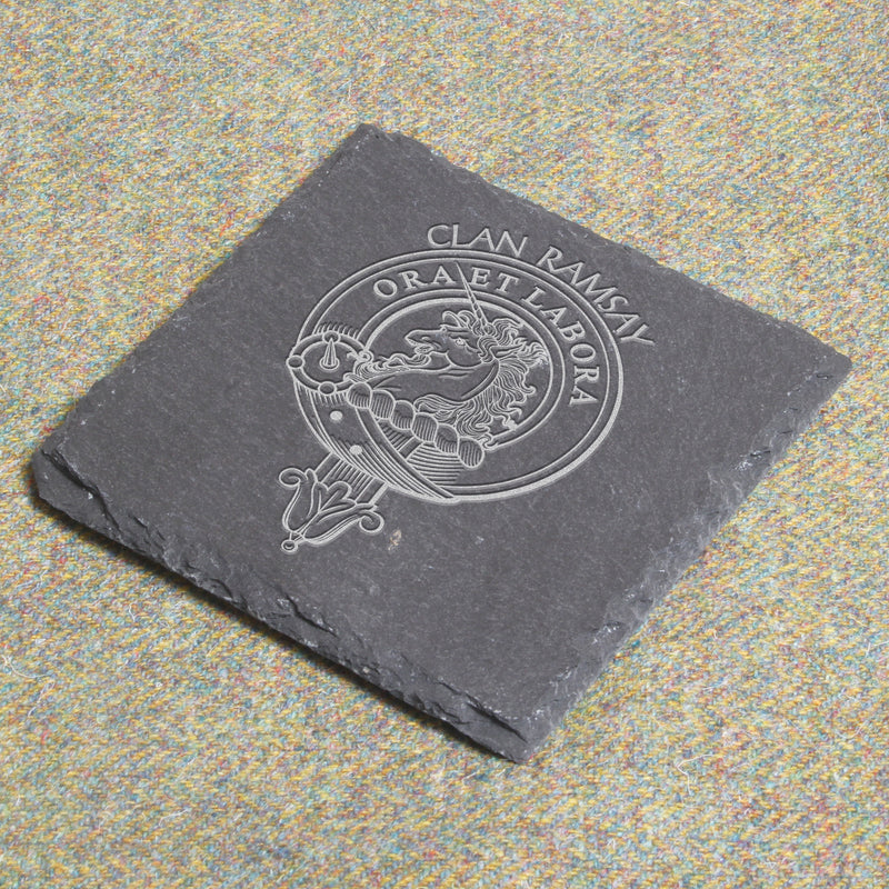 Ramsay Clan Crest Slate Coaster