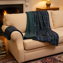 Fleece lined Tartan Throw and Three Cushion Cover Set