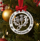 Silver Plated Christmas Decoration Scottish Thistle