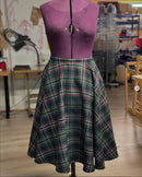 Full Lined Tartan Circle Skirt in Scott Green Modern Tartan.