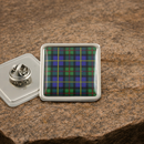 Square Tartan Pin Badge