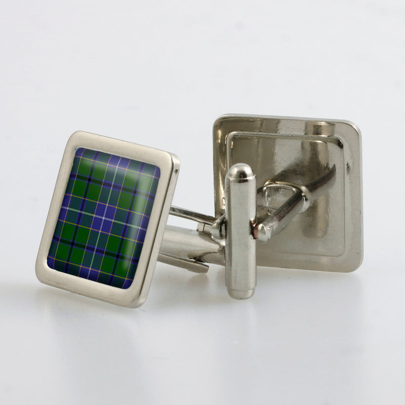 Wishart Modern Tartan Cufflinks - Choose Your Shape.