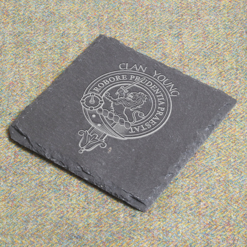 Young Clan Crest Slate Coaster