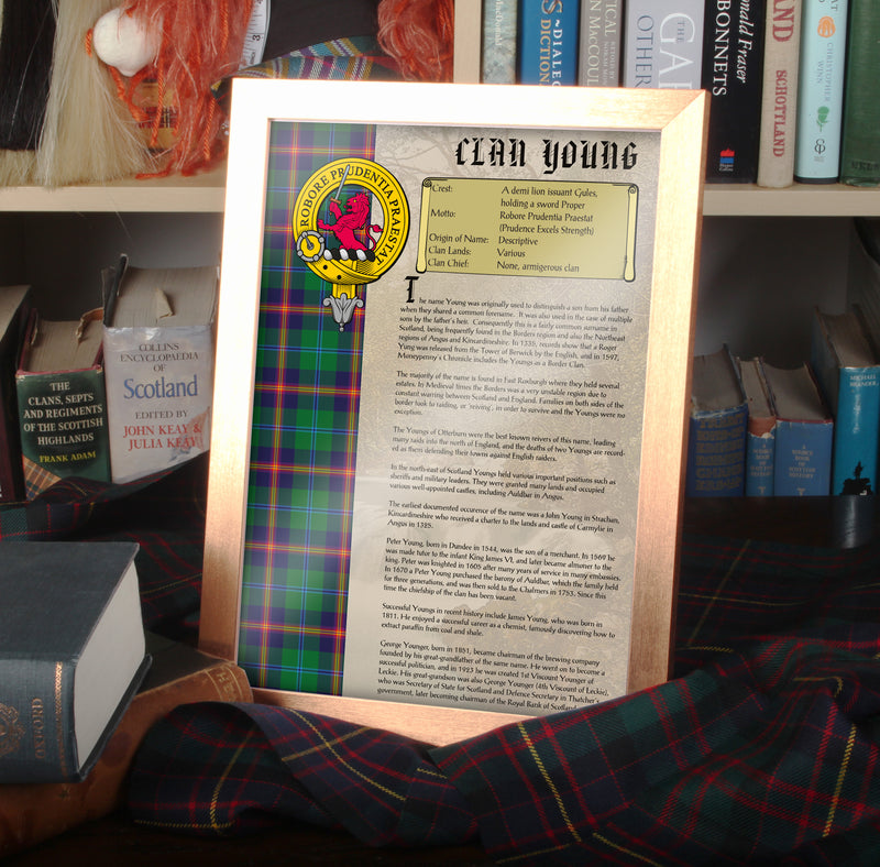 Young Clan History Print - Choose Framed or Unframed