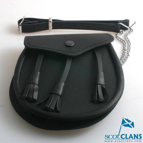 Leather Daywear Sporran - Basic Three Tassel