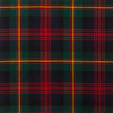 Wool Tartan Tie with Clan Crest Clip